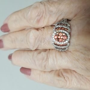 VERMELHO GARNET RING, Sz 11. In 925 Sterling Silver,  1.46 CTW  NWOT